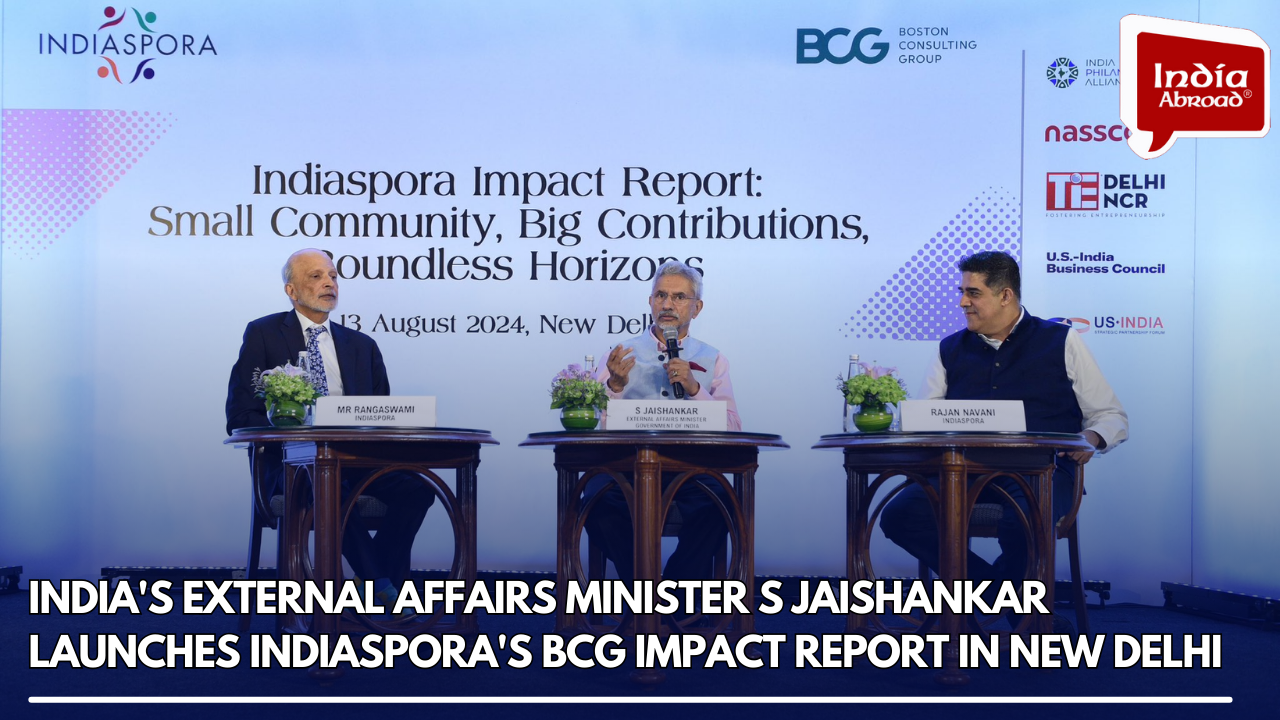 India's External Affairs Minister S Jaishankar launches Indiaspora's BCG Impact Report in New Delhi